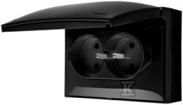 GN.2-KR.Z/U IP44 CZARNY MAT AQUACLICK