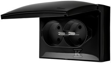 GN.2-KR.Z/U IP44 CZARNY MAT AQUACLICK