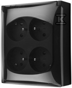 GN.4-KR.Z/U IP44 TR.CZARNY MAT AQUACLICK