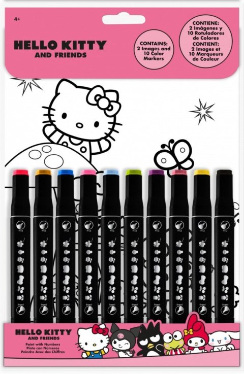 Kolorowanka Hello Kitty malowanie po numerach