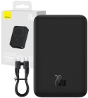 Powerbank Baseus Magnetic Mini PPCX150001 20000mAh 20W PD ŁADOWANIE INDUKCYJNE Qi USB-C KABEL USB-C