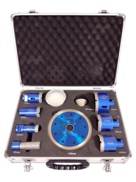 ZESTAW OTWORNIC DIAMENTOWYCH Z TARCZĄ M14 6-65mm