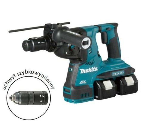 MAKITA MŁOT WIERCĄCO-KUJĄCY SDS-PLUS 2x18V 2,9J 2x5,0Ah +UCHWYT DHR280PT2J