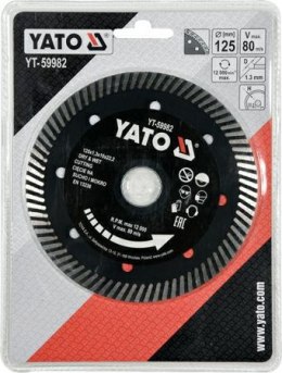 YATO TARCZA DIAMENTOWA TURBO DO GRESU 125 x 22,2mm 59982