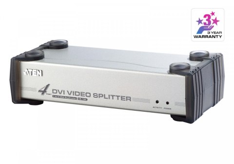 Rozdzielacz wideo 4 porty DVI/Audio Splitter