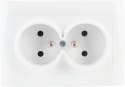 Gniazdo podwójne z uziemieniem VCX WESA LC 16 Biały
