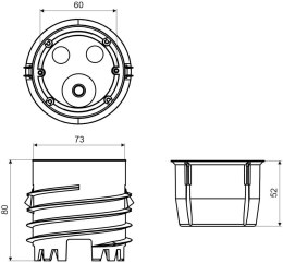 Puszka elektroinstalacyjna do izolacji końcowej KOPOS KEFZ80_KB