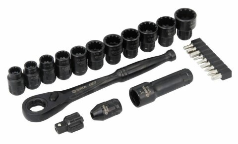 SATA ZESTAW 24 KLUCZY NASADOWYCH PRZELOTOWYCH X6