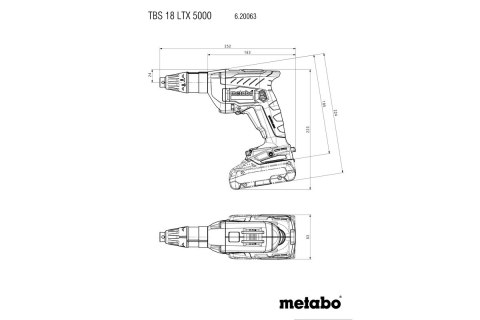 WKRĘTARKA AKUM. DO PŁYT GIPSOWYCH TBS 18 LTX BL 5000 0*AH