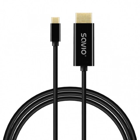Kabel USB-C do HDMI CL-190 30Hz, 1m plastik