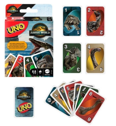 Gra UNO Jurassic World Odrodzenie