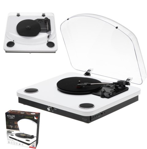 Gramofon AD1914 Biały USB Bluetooth