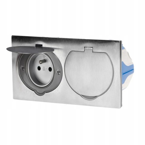 PODWÓJNE GNIAZDO PODTYNK. ORNO OR-AE-1398MB