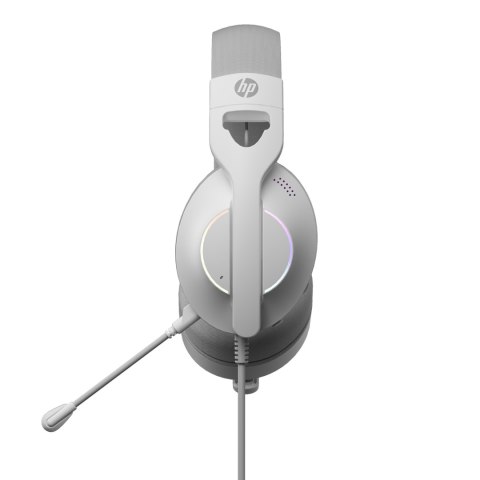 HP DHE-8003U słuchawki z mikrofonem, przewodowa, biała, 7.1 surround (virtual), podświetlona, USB