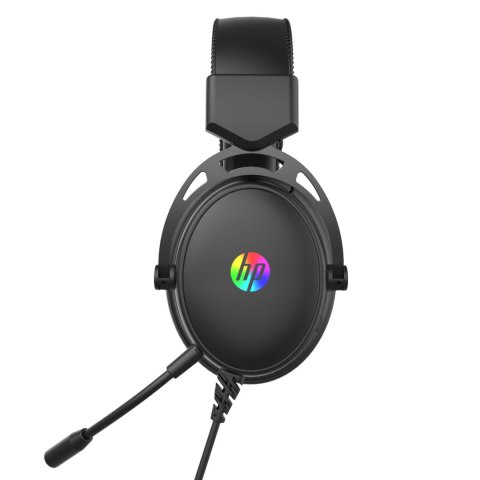 HP DHE-8005N słuchawki z mikrofonem, przewodowa, czarna, 2.0, podświetlona, 3.5 mm jack + USB