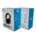 HP DHE-8005N słuchawki z mikrofonem, przewodowa, czarna, 2.0, podświetlona, 3.5 mm jack + USB