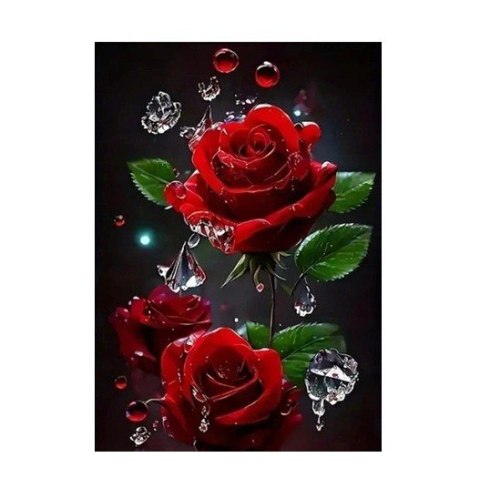 Diamentowa mozaika - Kwiaty róży
