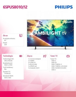 Telewizor LED 65 cali 65PUS8010/12