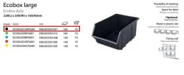 PATROL ECOBOX DUŻY CZARNY 220 x 350 x 165mm