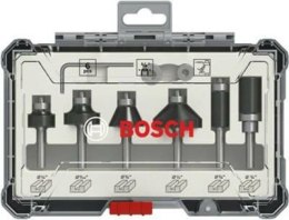 BOSCH ZESTAW FREZÓW PROSTYCH 6szt. UCHWYT 1/4 TRIM & ENDING