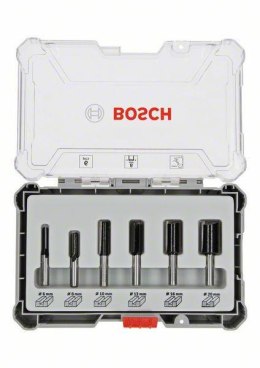 BOSCH ZESTAW FREZÓW PROSTYCH 6szt. UCHWYT 8mm