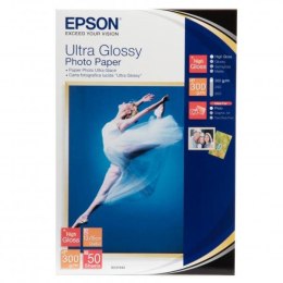 Epson Ultra Glossy Photo Pape, C13S041943BH, foto papier, połysk, biały, R200, R300, R800, RX425, RX500, 10x15cm, 4x6