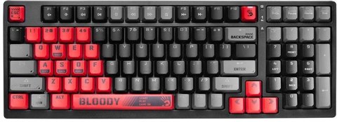 Klawiatura mechaniczna A4TECH BLOODY S98 USB Sports Red (BLMS Red Plus Switches)