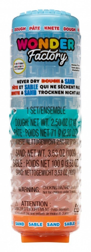 Masa plastyczna Wonder Factory Never Dry Dough błękitny, pomarańczowy
