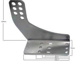 Uchwyty MOD.12/90 poza słupek do napędów z otworami 12mm: CAME, FAAC, Genius, Proxima itd.