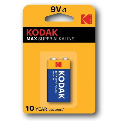 Kodak MAX SUPER Jednorazowa alkaliczna baterie 9VA, 1-pack
