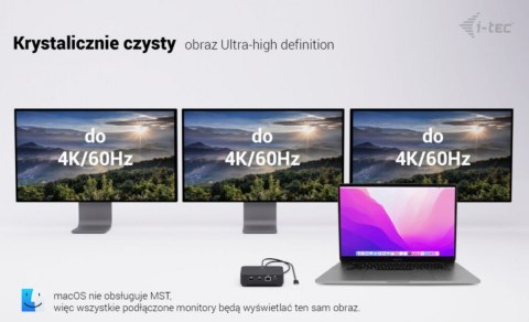 Stacja dokująca USB-C DP Dual HDMI Power Delivery 100W