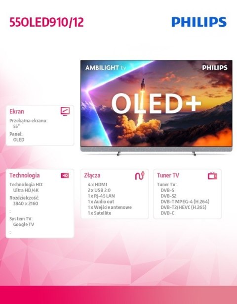 Telewizor 55 cali OLED 55OLED910/12