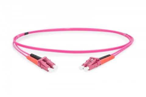 Patch cord światłowodowy FO LC-LC MM 50/125 OM4 duplex LSOH 1m