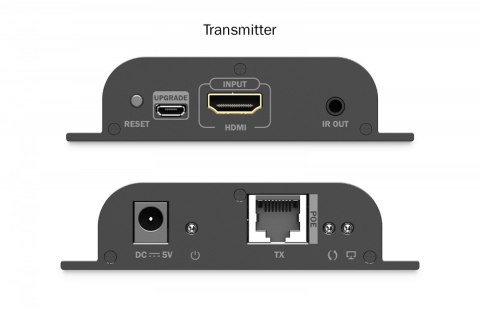 Przedłużacz (extender) po skrętce kat.6 HDMI 4K/60Hz przez IP 1G lub do 120m/200m z PoE, max. 253 odbiorniki, sterowanie IR - ze