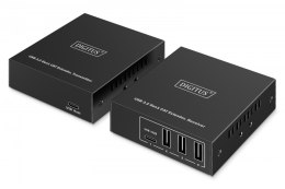 Przedłużacz (extender) po skrętce kat.6A USB 3.1 Gen1 do 100m, 3x USB-A, 1x USB-C do 5 Gbps, 1x RJ45 (Gigabit Ethernet) - zesta