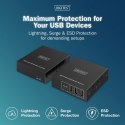 Przedłużacz (extender) po skrętce kat.6A USB 3.1 Gen1 do 100m, 3x USB-A, 1x USB-C do 5 Gbps, 1x RJ45 (Gigabit Ethernet) - zesta