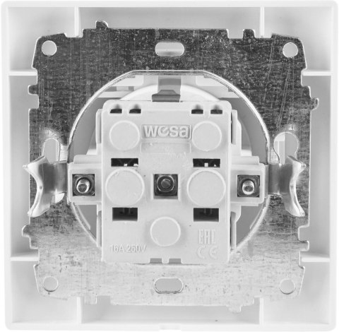 Gniazdo z klapką typ: schuko VCX WESA LC 18 Biały