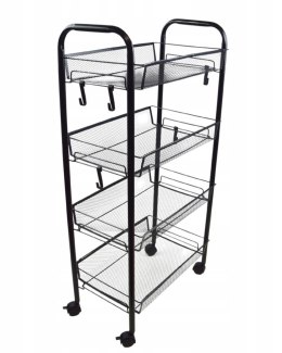 REGAŁ STOLIK NA KÓŁKACH, 4 PÓŁKI, 83x25x44,5cm