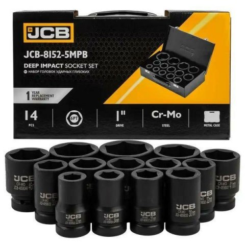 JCB NASADKI UDAROWE DŁ.kpl. 14el.1" 6-KĄT. (22-60mm)