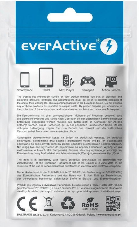 KABEL USB-C / USB-C RGB LED everActive CBB-1PDR 100cm 3A