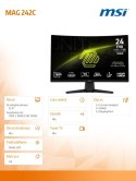 Monitor MAG 242C 23.6 cala/LED/FHD/Curved/180Hz/czarny