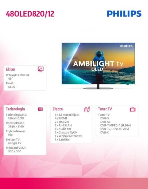 Telewizor 48 cali OLED 48OLED820/12