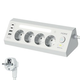 MORRE LISTWA ZASILAJĄCA NAROŻNA 4G 2xUSB 2xUSB-C MIX KOLOR BIAŁY/CZARNY