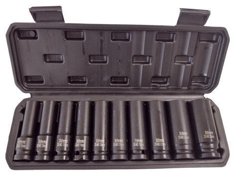 ZESTAW NASADEK UDAROWYCH DŁUGIE 1/2" 10cz. /SILVER