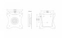 GD03 Uchwyt ścienny monitora VESA 75x75 - 100x100 10 kg