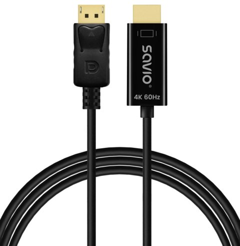 Kabel Savio CL-189 DisplayPort do HDMI 4K 60 Hz