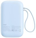 Powerbank Baseus QPow 2 10000mAh 30W z 2 wbudowanymi kablami USB-C - niebieski
