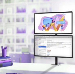 Podwójny uchwyt biurkowy na monitor LCD SV08