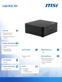 Mini PC Cubi NUC AI+ 2MG-001EU WIN11PRO/ICU7 258V/32G/1T/WiFI/BT/czarny