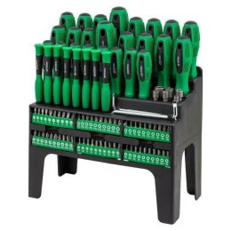 ROCKFORCE ZESTAW WKRĘTAKÓW BITÓW 100el. W STOJAKU